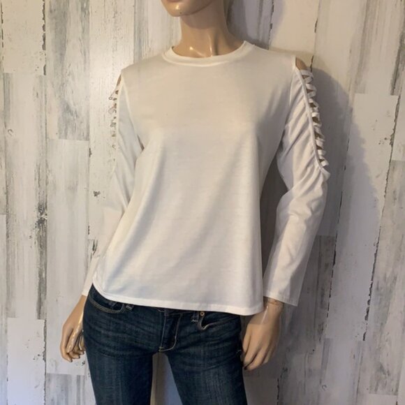 B8  - Size large CBR White Long Sleeve Tee Shirt - Picture 4 of 8